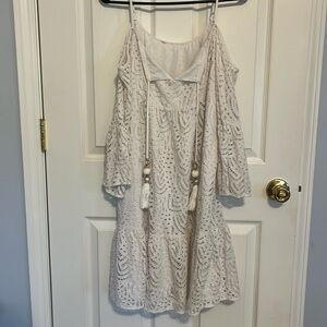 Lily Pulitzer Alanna/ Off-shoulder Dress/Eyelet/White/Size large
